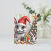 Grappige Misfit Pasen Kerstkonijnen Briefkaart (Staand voorkant)