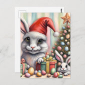 Grappige Misfit Pasen Kerstkonijnen Briefkaart (Voorkant / Achterkant)