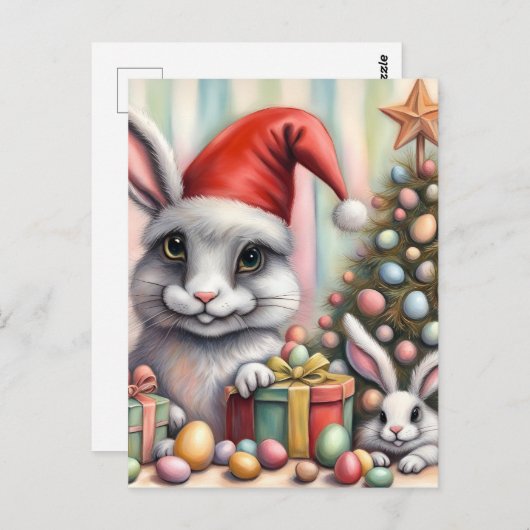 Grappige Misfit Pasen Kerstkonijnen Briefkaart (Voorkant / Achterkant)