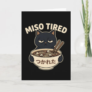 Grappige Miso Moeie Kat Ramen Liefhebber Japans Et Kaart