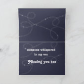 Grappige "Missing You" Kaart met Schattigee Basset (Binnen)