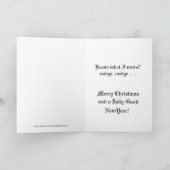 Grappige Mistletoe Kerstmis Feestdagen Kaart (Binnen)