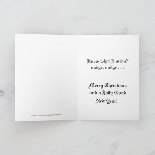 Grappige Mistletoe Kerstmis Feestdagen Kaart (Binnen)