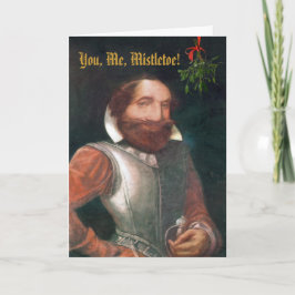 Grappige Mistletoe Kerstmis Feestdagen Kaart