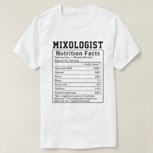 Grappige Mixologist Voedingsfeiten Cocktailliefheb T-shirt