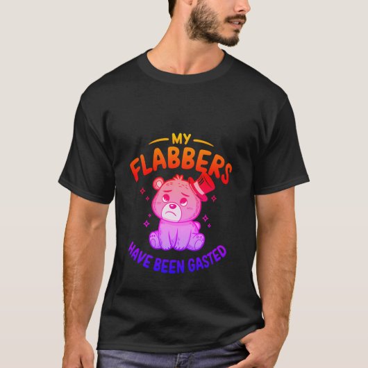 Grappige "M'n Flabbers Zijn Geshockeerd" Knuffelbe T-shirt (Voorkant)