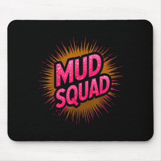 Grappige modder squad obstacle run modderige zuste muismat (Voorkant)