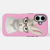 Grappige modekonijn met luipaardbril Case-Mate iPhone case (Achterkant (horizontaal))