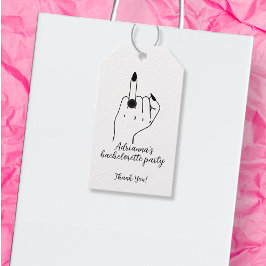 Grappige Moderne Bachelorette Party Bruid Ring Vin Cadeaulabel