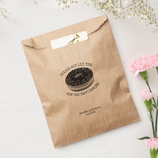 Grappige moderne donut bruiloft bedankzakje (Gezegeld)