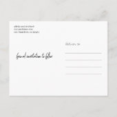 Grappige moderne eenvoudige foto bruiloft opslaan  aankondigingskaart (Achterkant)