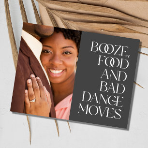 Grappige Moderne Foto Huwelijksbudget Save the Dat Aankondigingskaart