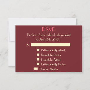 Grappige moderne gepersonaliseerde trouw-RSVP uitn RSVP Kaartje