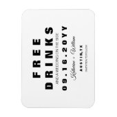 Grappige moderne gratis Drinken sparen de datum Magneet (Verticaal)