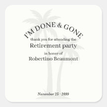 Grappige Moderne Klaar & Weg Palmbomen Pensioenfee