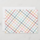 Grappige moderne kleurrijke foto vrolijk kerstfees feestdagenkaart (Achterkant)