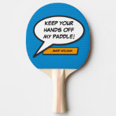 Grappige Moderne Koele Gepersonaliseerde Spreekwol Tafeltennisbatje (Voorkant)