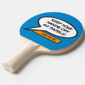 Grappige Moderne Koele Gepersonaliseerde Spreekwol Tafeltennisbatje (Voorkant Gekanteld)