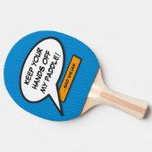 Grappige Moderne Koele Gepersonaliseerde Spreekwol Tafeltennisbatje (Zijkant)