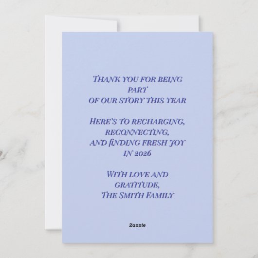 Grappige moderne nieuwjaarskaart 2026 feestdagenkaart (Achterkant)