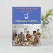 Grappige moderne nieuwjaarskaart 2026 foto kaart (Staand voorkant)