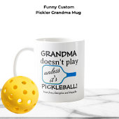 Grappige moderne pickleball oma aangepaste typogra koffiemok