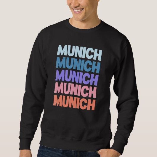 Grappige Moderne Repetitieve Tekst München München Trui (Voorkant)