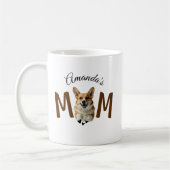 Grappige moderne schattige Corgi puppy hond mama Koffiemok (Links)