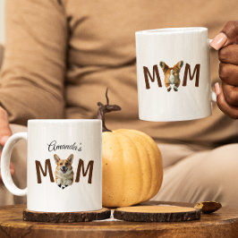 Grappige moderne schattige Corgi puppy hond mama Koffiemok