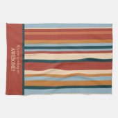 Grappige moderne streep aangepaste wijn citaat theedoek (Horizontaal)