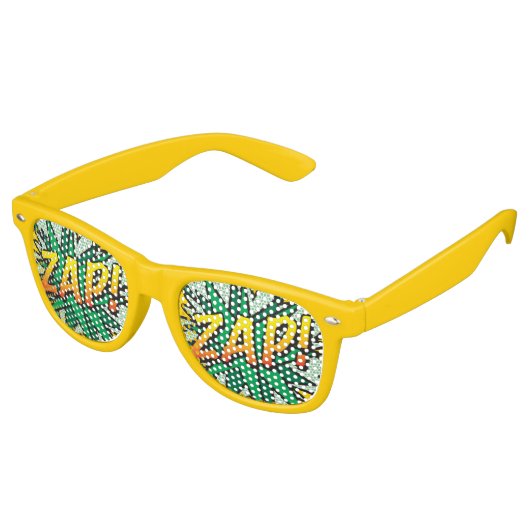 Grappige moderne stripboek ZAP Retro Zonnebril (Gekanteld)