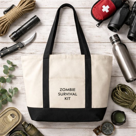 Grappige moderne typografie minimalistische grote  tote bag