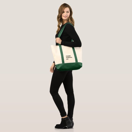 Grappige moderne typografie minimalistische grote tote bag (Voorkant (model))