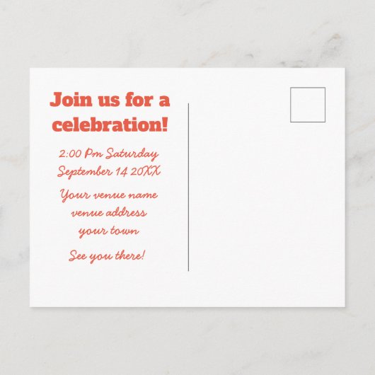 Grappige moderne typografie We Eloped aankondiging Briefkaart (Achterkant)