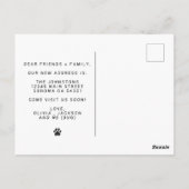 Grappige Moderne verandering van adres Pet Dog Fot Briefkaart (Achterkant)