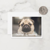 Grappige Moderne verandering van adres Pet Dog Fot Notitiekaartje (Voorkant / Achterkant in situ)