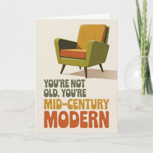 Grappige moderne verjaardag uit het midden van de  kaart