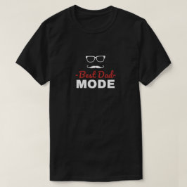 Grappige moderne zwart-wit beste papa modus t-shirt
