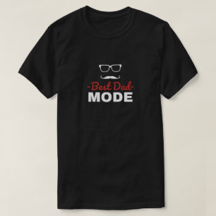 Grappige moderne zwart-wit beste papa modus  t-shirt