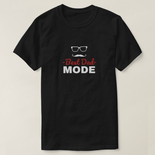 Grappige moderne zwart-wit beste papa modus  t-shirt (Design voorkant)