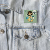 Grappige moeder Button Badge - "Mom Life 24/7" (In situ)