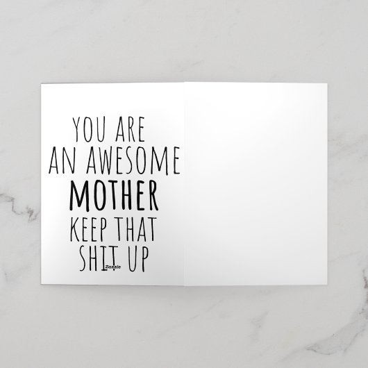 Grappige moeder cadeaubon 2025 moederdag folie wenskaart (Buiten Laag)