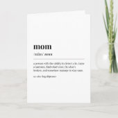 Grappige Moeder Definitie Kaart (Voorkant)