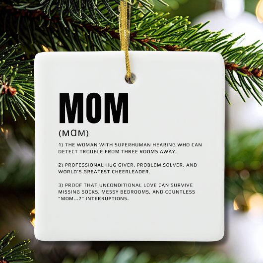 Grappige Moeder Definitie Keramisch Ornament