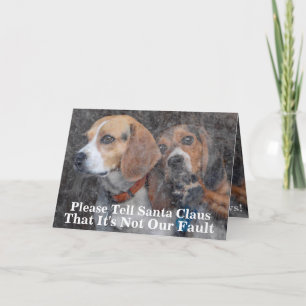 Grappige moeder doet geen Windows Beagle Kerstmis Feestdagen Kaart