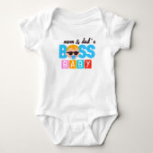 Grappige Moeder en Vader's Baas Baby Jongen Romper (Voorkant)