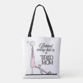 Grappige moeder Giftful Quote - Moe moeder leven Tote Bag (Achterkant)