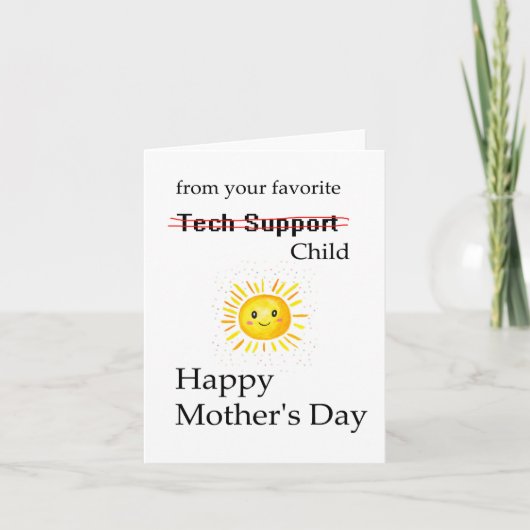 Grappige moeder grap Kaart Moederdag favoriete kin (Voorkant)