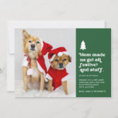 Grappige moeder heeft ons gemaakt | Meervoud Huisd Feestdagenkaart (Voorkant)