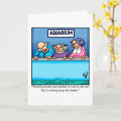 Grappige Moeder in Wet Humor Kaart (Gele Bloem)